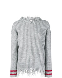 Женский серый вязаный свитер от Pinko