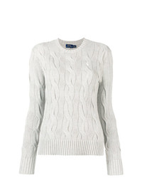 Женский серый вязаный свитер от Polo Ralph Lauren