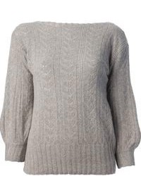 Женский серый вязаный свитер от Ralph Lauren