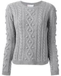 Женский серый вязаный свитер от RED Valentino