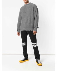 Мужской серый вязаный свитер от MSGM