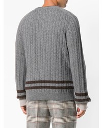 Мужской серый вязаный свитер от Lanvin