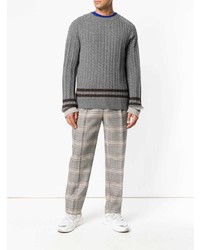 Мужской серый вязаный свитер от Lanvin