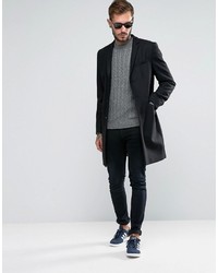 Мужской серый вязаный свитер от Farah