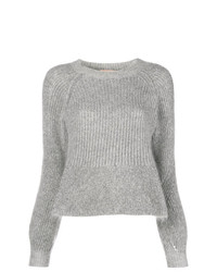 Женский серый вязаный свитер от Twin-Set