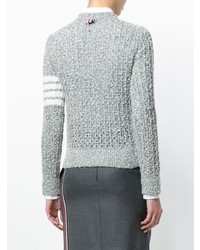 Женский серый вязаный свитер от Thom Browne