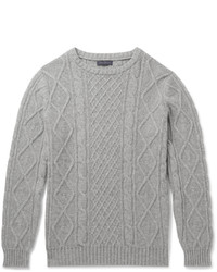 Мужской серый вязаный свитер