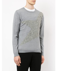 Мужской серый вязаный свитшот от Education From Youngmachines