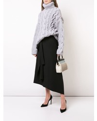 Серый вязаный свободный свитер от Marina Moscone