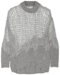 Серый вязаный свободный свитер от Maison Martin Margiela