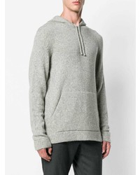 Мужской серый вязаный худи от Roberto Collina