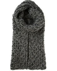 Мужской серый вязаный шарф от Dolce & Gabbana