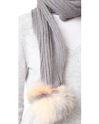 Женский серый вязаный шарф от Jocelyn