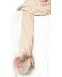 Женский серый вязаный шарф от Jocelyn