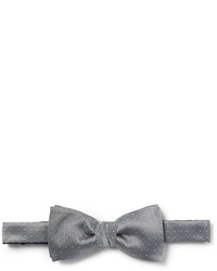 Серый галстук-бабочка в горошек