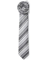 Мужской серый галстук в вертикальную полоску от Jil Sander