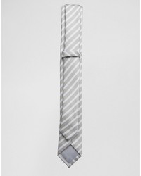 Мужской серый галстук в горизонтальную полоску от Asos