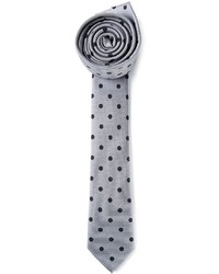 Мужской серый галстук в горошек от Dolce & Gabbana
