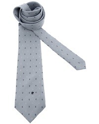 Мужской серый галстук в горошек от Pierre Cardin