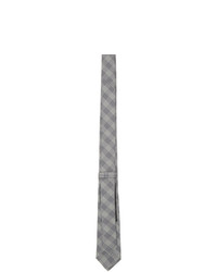 Мужской серый галстук в мелкую клетку от Etro