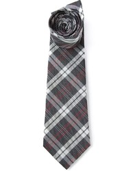Мужской серый галстук в шотландскую клетку от Paul Smith