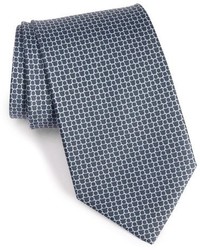 Серый галстук с геометрическим рисунком