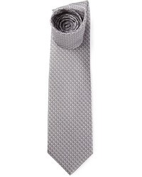 Мужской серый галстук с принтом от Brioni