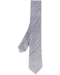 Мужской серый галстук с принтом от Kiton