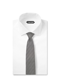 Мужской серый галстук с узором "в ёлочку" от Tom Ford