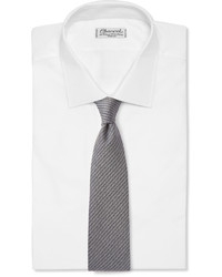 Мужской серый галстук с узором "в ёлочку" от Charvet