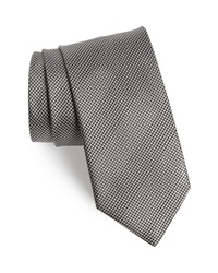 Серый галстук с узором "гусиные лапки"