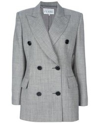Серый двубортный пиджак