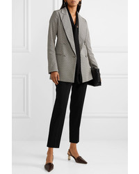Женский серый двубортный пиджак в клетку от Co