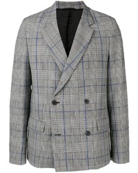 Мужской серый двубортный пиджак в шотландскую клетку от Joseph