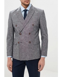 Мужской серый двубортный пиджак от Absolutex