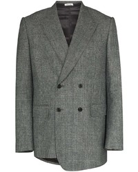 Мужской серый двубортный пиджак от Alexander McQueen