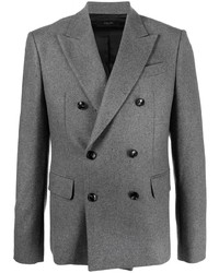 Мужской серый двубортный пиджак от Amiri