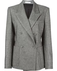 Женский серый двубортный пиджак от Barbara Casasola