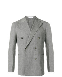 Мужской серый двубортный пиджак от Boglioli