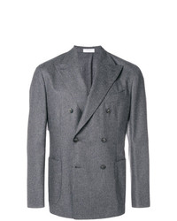 Мужской серый двубортный пиджак от Boglioli