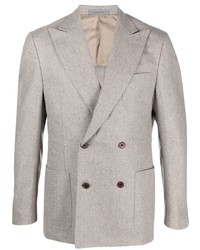 Мужской серый двубортный пиджак от Corneliani