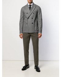 Мужской серый двубортный пиджак от Barena