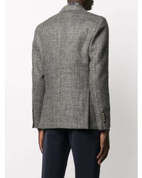 Мужской серый двубортный пиджак от Lardini