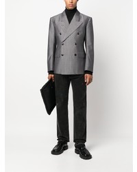 Мужской серый двубортный пиджак от Maison Margiela