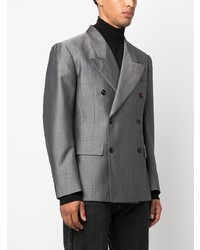 Мужской серый двубортный пиджак от Maison Margiela