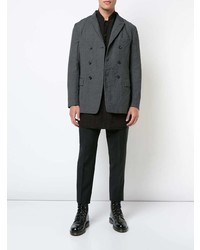 Мужской серый двубортный пиджак от Forme D'expression