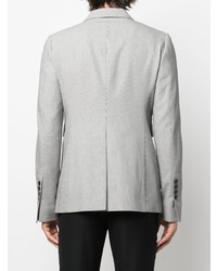 Мужской серый двубортный пиджак от SAPIO