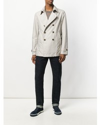 Мужской серый двубортный пиджак от Fay