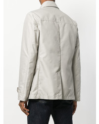 Мужской серый двубортный пиджак от Fay