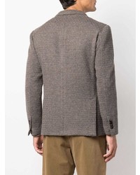 Мужской серый двубортный пиджак от Lardini